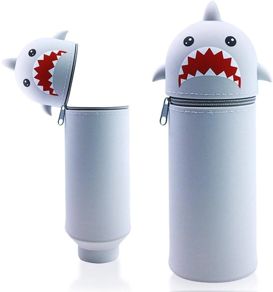 Etui 2-in-1 in silicone, zittende e t staande, contenitore per animali, portachiavi per bambini (tartaruga grigia)