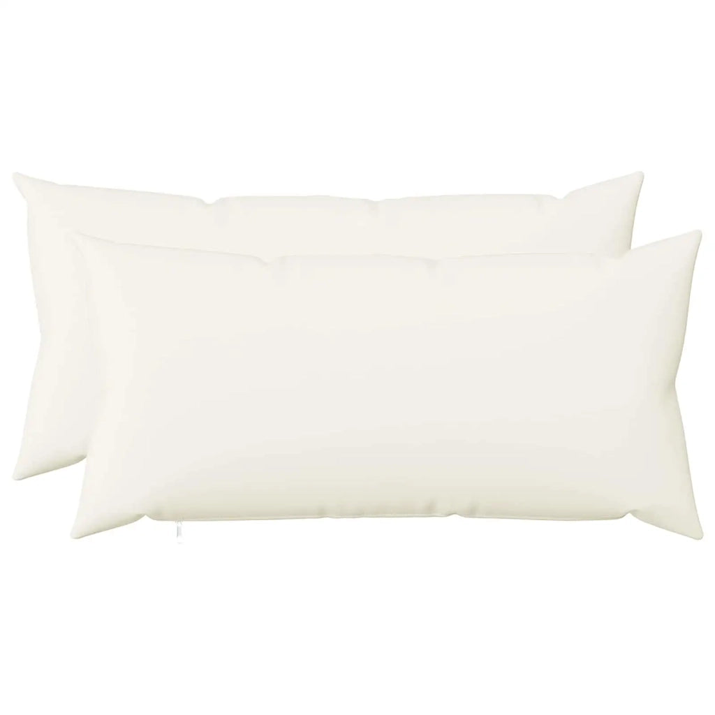 Cuscino da Lanciare 2 pz HEERLEN Bianco 40 x 70 cm Tessuto 925279