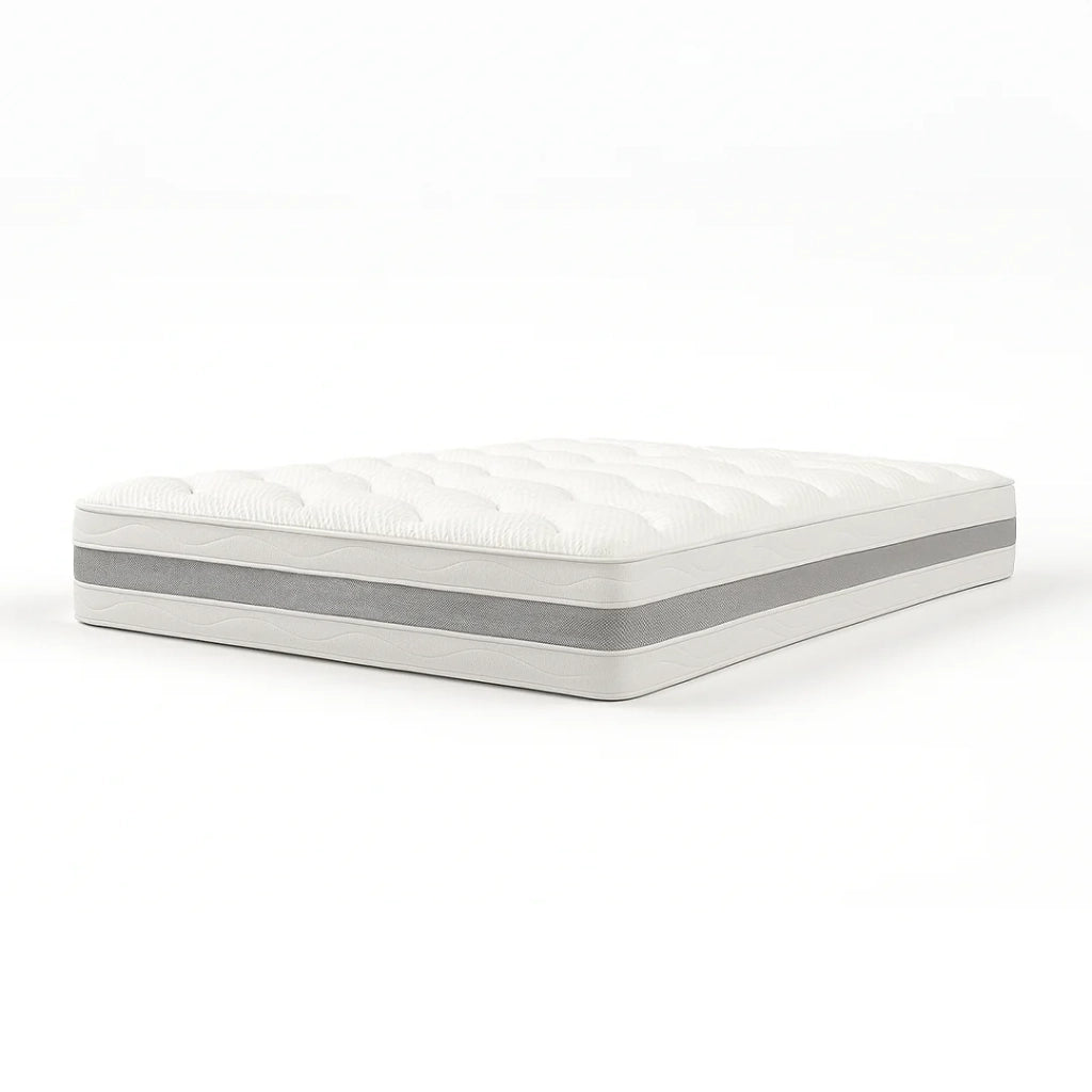Materasso 140x200 matrimoniale ergonomico e traspirante 20 cm | Comfort naturale e design scandi ad alta rigidità | The White Stone