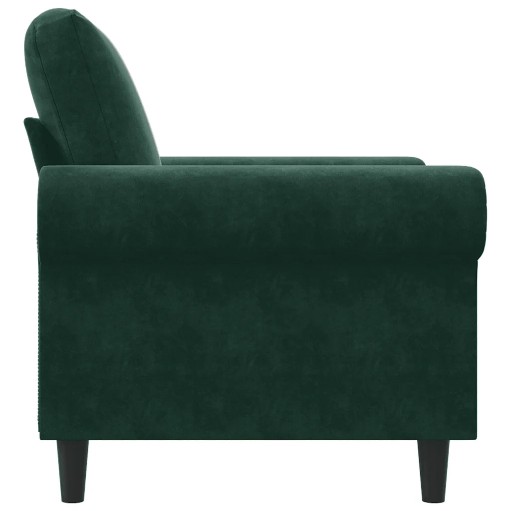 Divano Sedia-Poltrona Verde Scuro 60 cm Velluto 903711