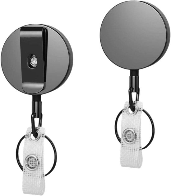 Due Badge Reel in Metallo Resistente 

Specifica: 2 pezzi, clip metallico