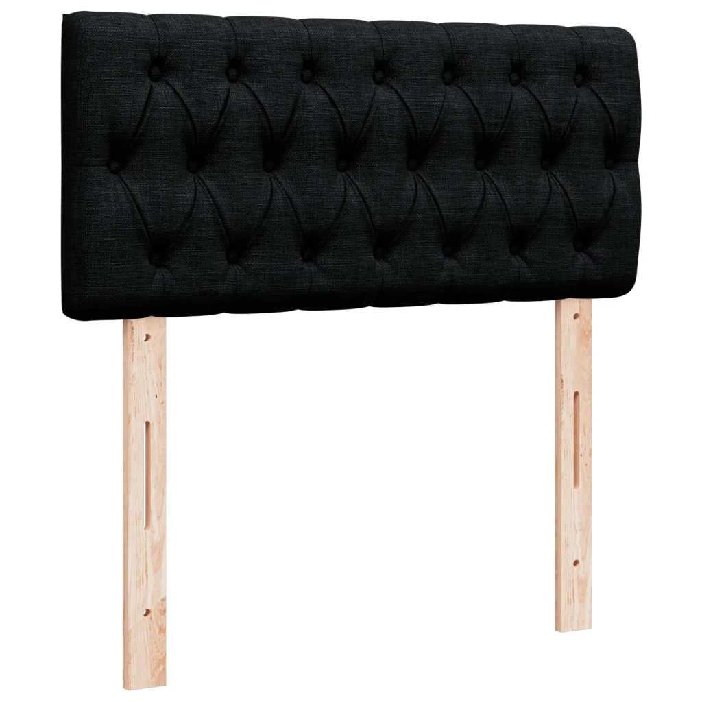 Giroletto a Molle con Materasso Nero 100x200 cm in Tessuto 3286988