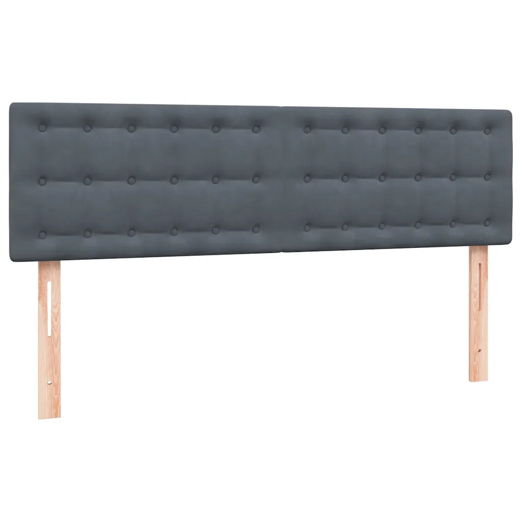Giroletto a Molle con Materasso Grigio Scuro 160x210 cm Velluto 3318454