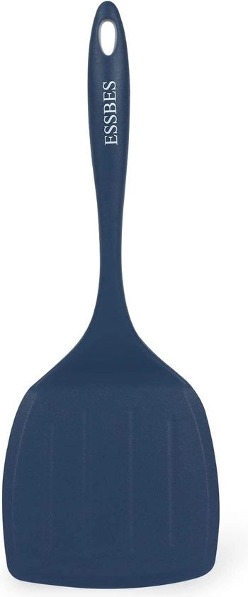 Spada di cottura in silicone grande, resistente al calore, con manico anti-slip, progettata per essere facile da pulire, adatta per cucina e cottura, modello blu