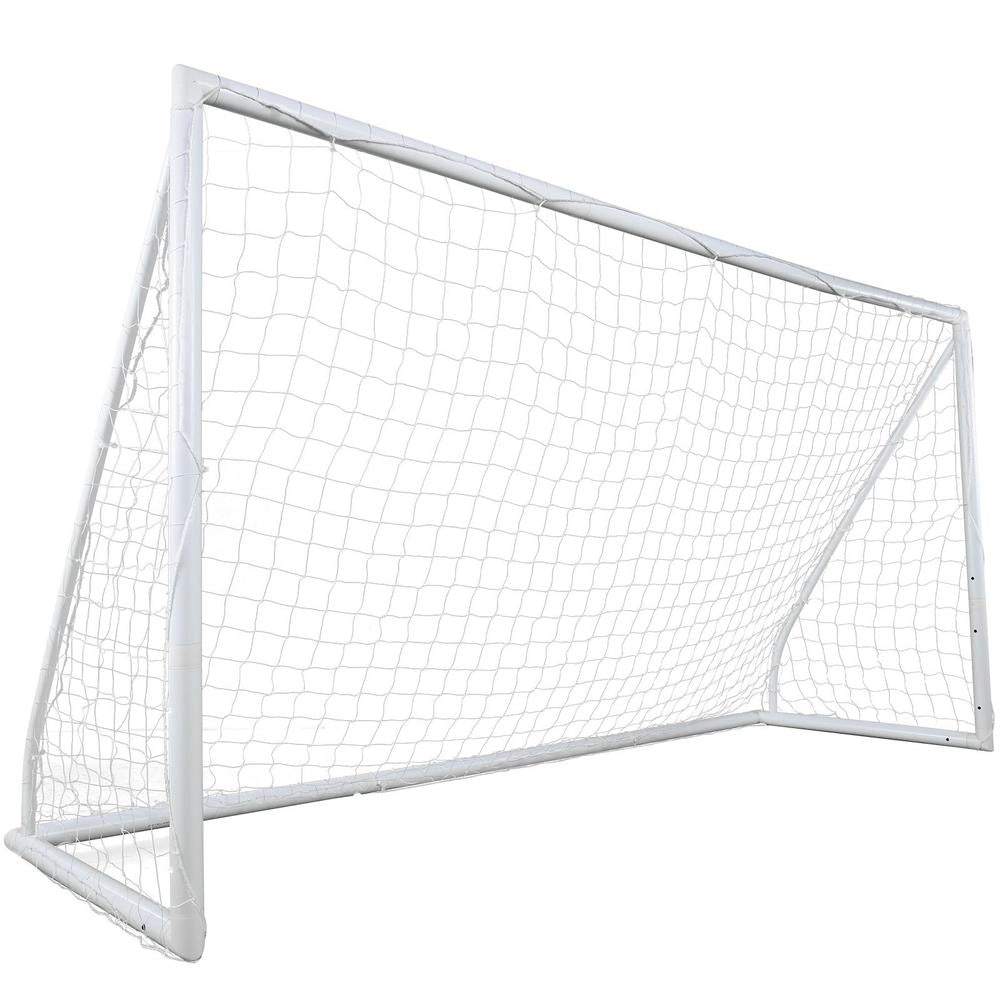 Porta Calcio Pop-up Bambini 371x121.5x183 cm Portatile Giardino Telaio PVC PE Allenamento Cortile