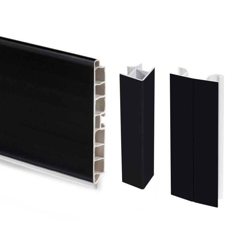 Kit di cassetto da cucina con base Recycle altezza 216 mm, 2x12 lt, 2x6 lt, modulo 800 mm, Grigio antracite, Tecnoplas..