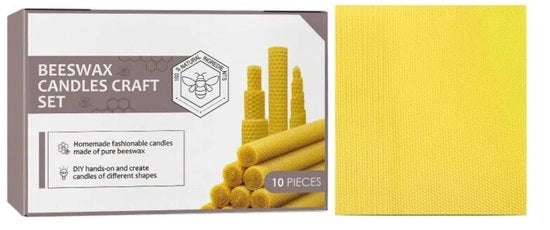 Piastre di cera d'api 10 pezzi - Fili di cera d'api - Adatti per candele - Fai da te - Artigianato - 13,2 x 9 cm - Fili di cera d'api