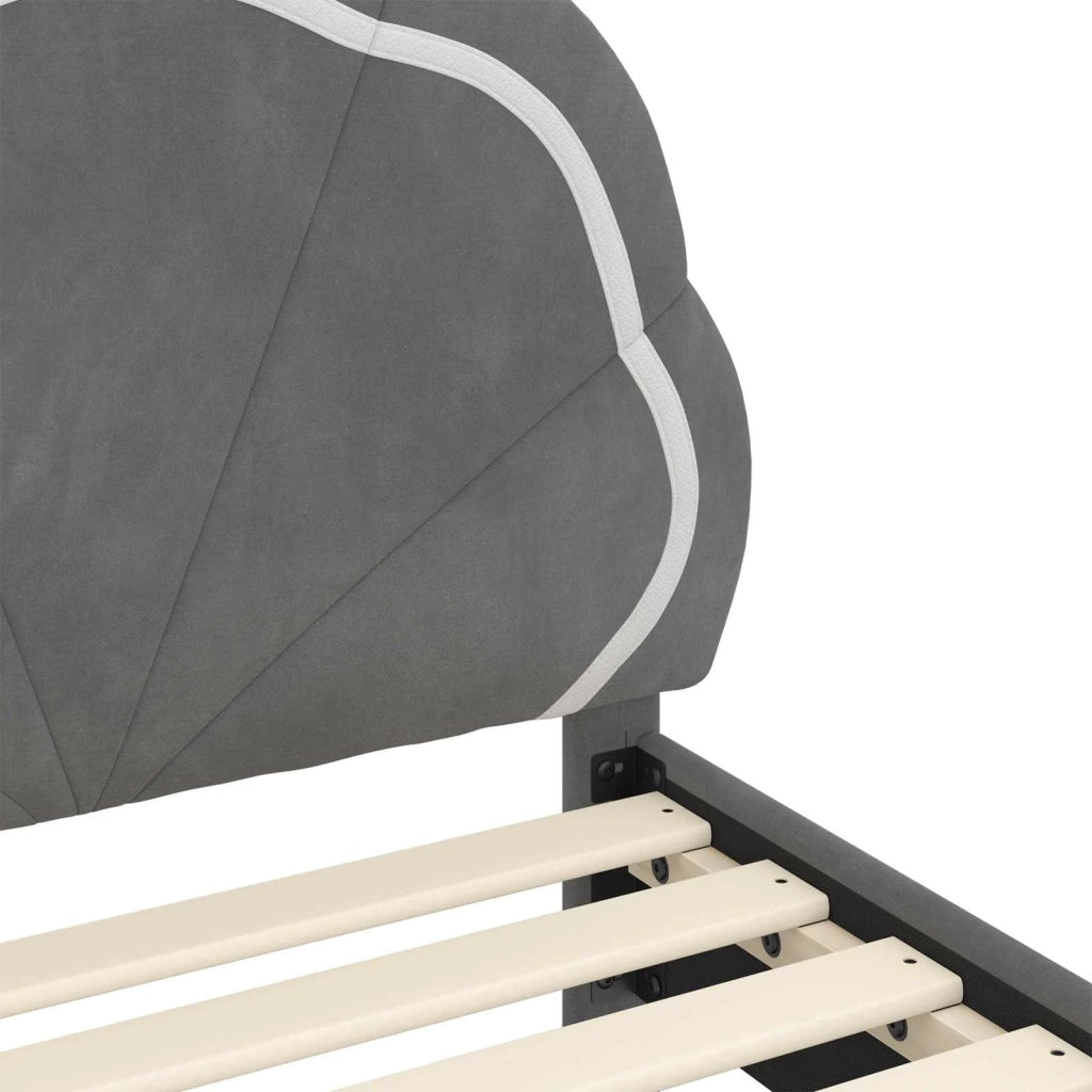 Struttura letto Bambini | Letto Infantile | Lettino con testata Grigio Scuro 90 x 200 cm