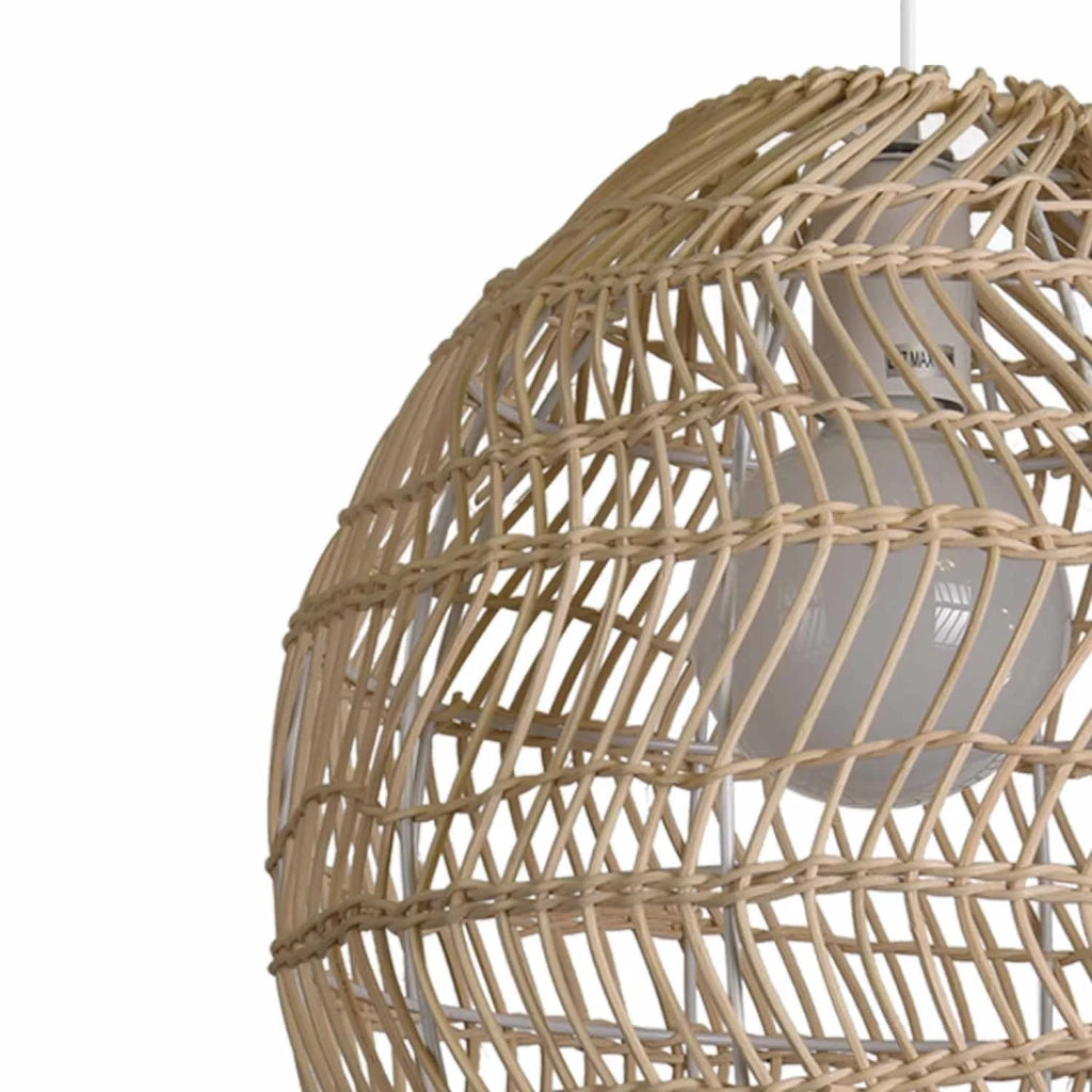 LÚZETE - LAMPADA DA SOFFITTO IN RATTAN MEDIO E27 INOA