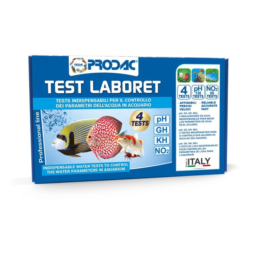 Prodac Test Laboret - Test 4 in 1 per il Controllo di PH - GH - KH -NO2    in Acqua Dolce e Marina