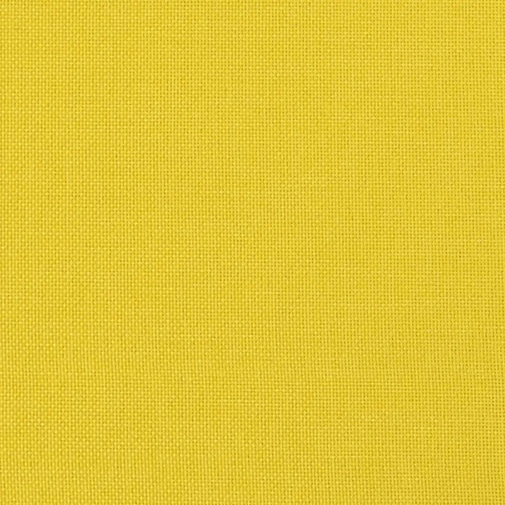 Divano Poltrona | Sedia con Braccioli Giallo Chiaro 53 cm in Tessuto