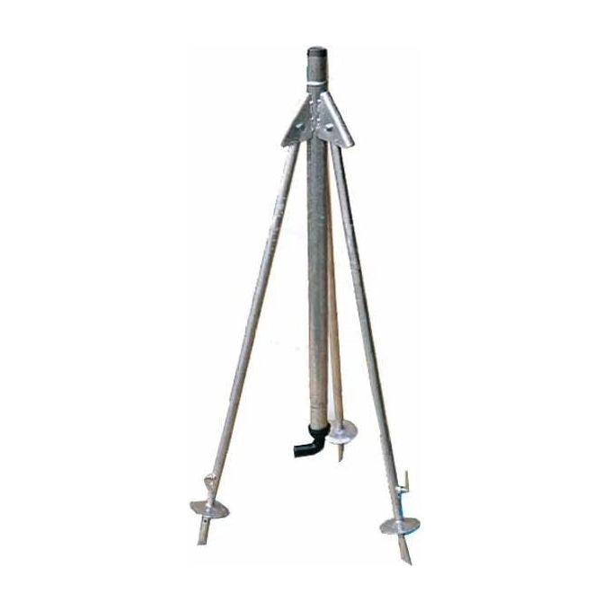 Valla 1''1-2 M MM 40 Supporto Irrigatori Struttura in Acciaio Zincato Altezza Regolabile Uscita Attacco Filettato Entrata Portagomma Nylon Curvo colore Nero