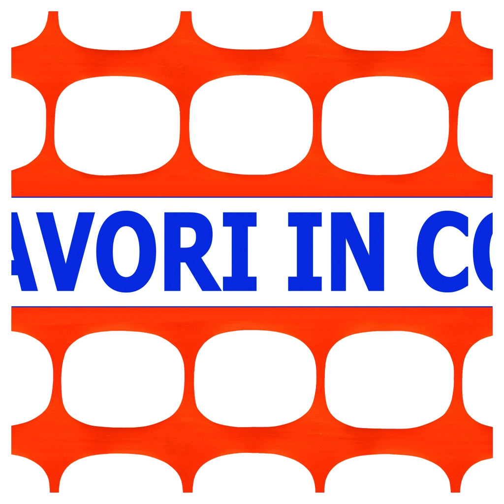 Rete per Cantiere M 50 Fascia Lavori in Corso Colore Arancio H. Cm 120 50