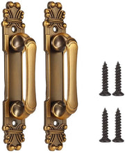 Maniglioni per porte in stile vintage - 2 pezzi - Adatti per armadi cucina - Finitura in ottone antico - Stile retro