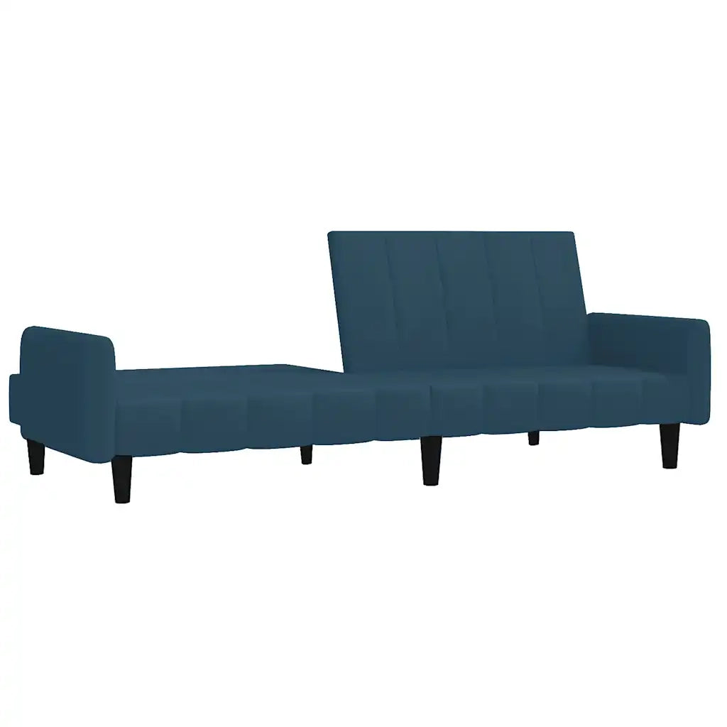 Divano letto | Sof¨¤ letto | Letto singolo a 2 Posti Blu in Velluto