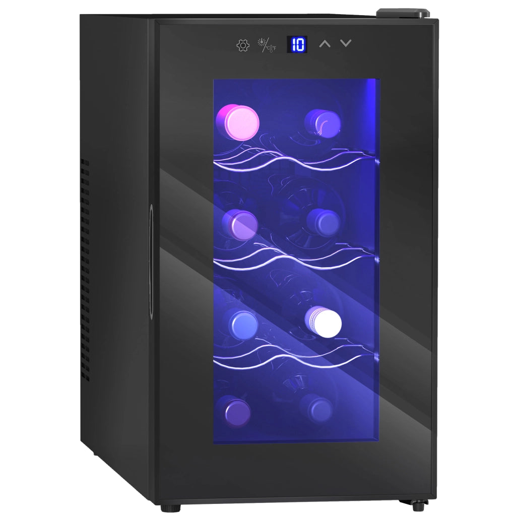 Cantinetta Vino 8 Bottiglie ¨C Xylo ¨C Refrigerazione Termoelettrica Doppia Zona 8-18¡æ Porta Vetro Nero