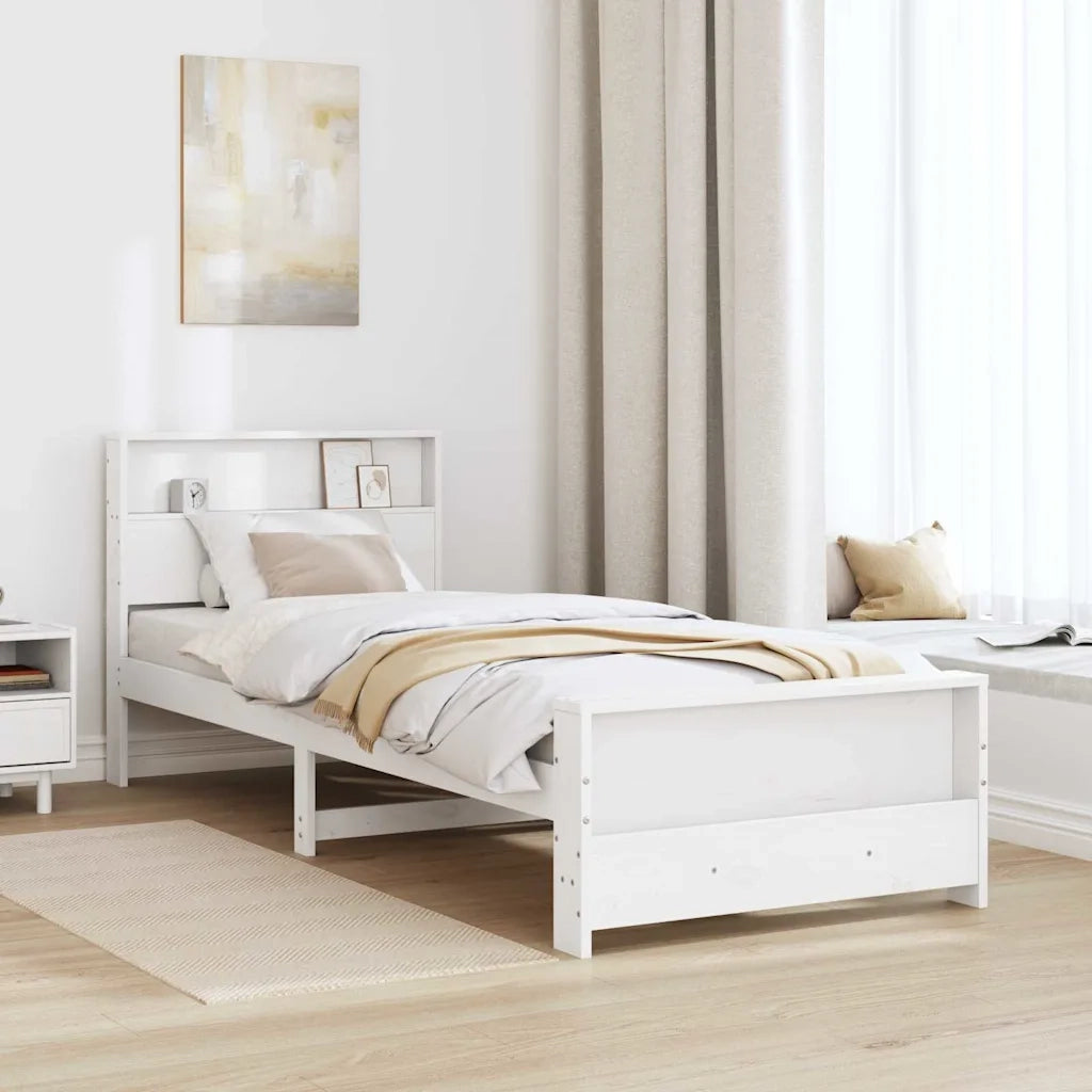 Struttura del letto Bianco 75 x 190 cm Legno multistrato