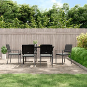 Sedie da Giardino con Cuscini 6pz Nere 54x62,5x89 cm Polyrattan 3187082