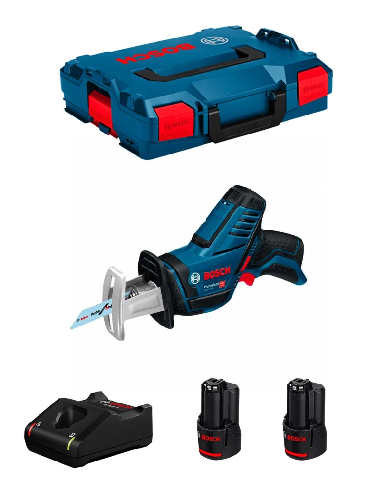 Sega Universale BOSCH GSA 12V-14 (2 x 3,0 Ah + GAL12V-40 + L-Boxx 102)