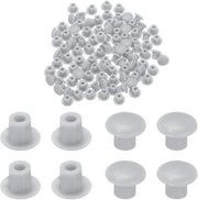 Gatpluggen 100 pezzi - Plastic Lichtgriese - Cappuccio Ronde - Chiave a scatto - Adatto alla produzione di mobili - Aghi a tenuta idrodinamica - Cappuccio di copertura