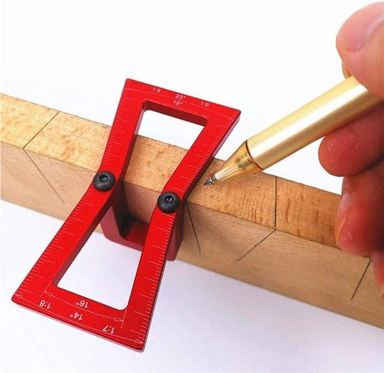 Hout lavorazione Marcatore di profondità e larghezza Liniaal Marker Gauge Tool 1:5-1:7 1:6-1:8 - Marcatura Mortise Tenone Attrezzi di precisione
