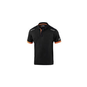 SPARCO POLO TOLEDO BLACK ORANGE TG XS