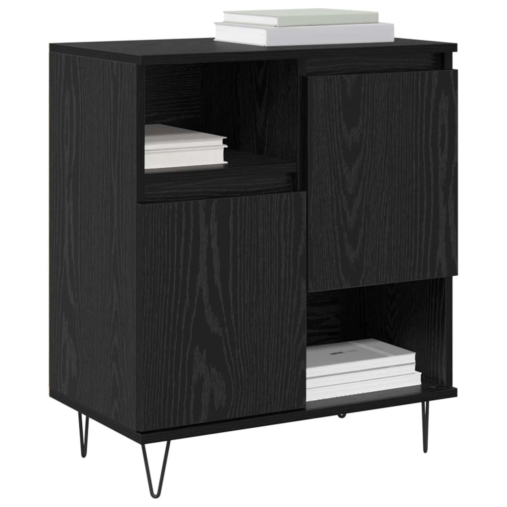 Credenza | Madia | Buffet da pranzo | Armadio da pranzo Rovere Nero 60 x 35 x 70 cm