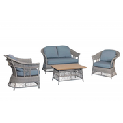 Salotto alluminio polirattam Jefferson grigio 2 posti
