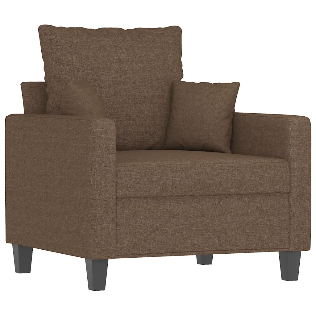 Poltrona | Sedia Relax Marrone 60 cm in Tessuto