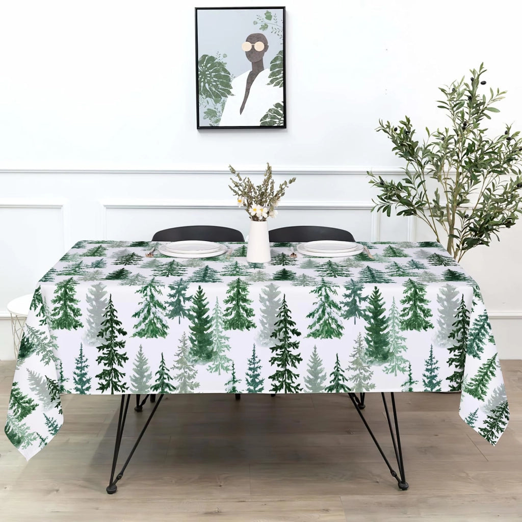Tovaglia invernale con motivo di abete, 180x130 cm, idrorepellente