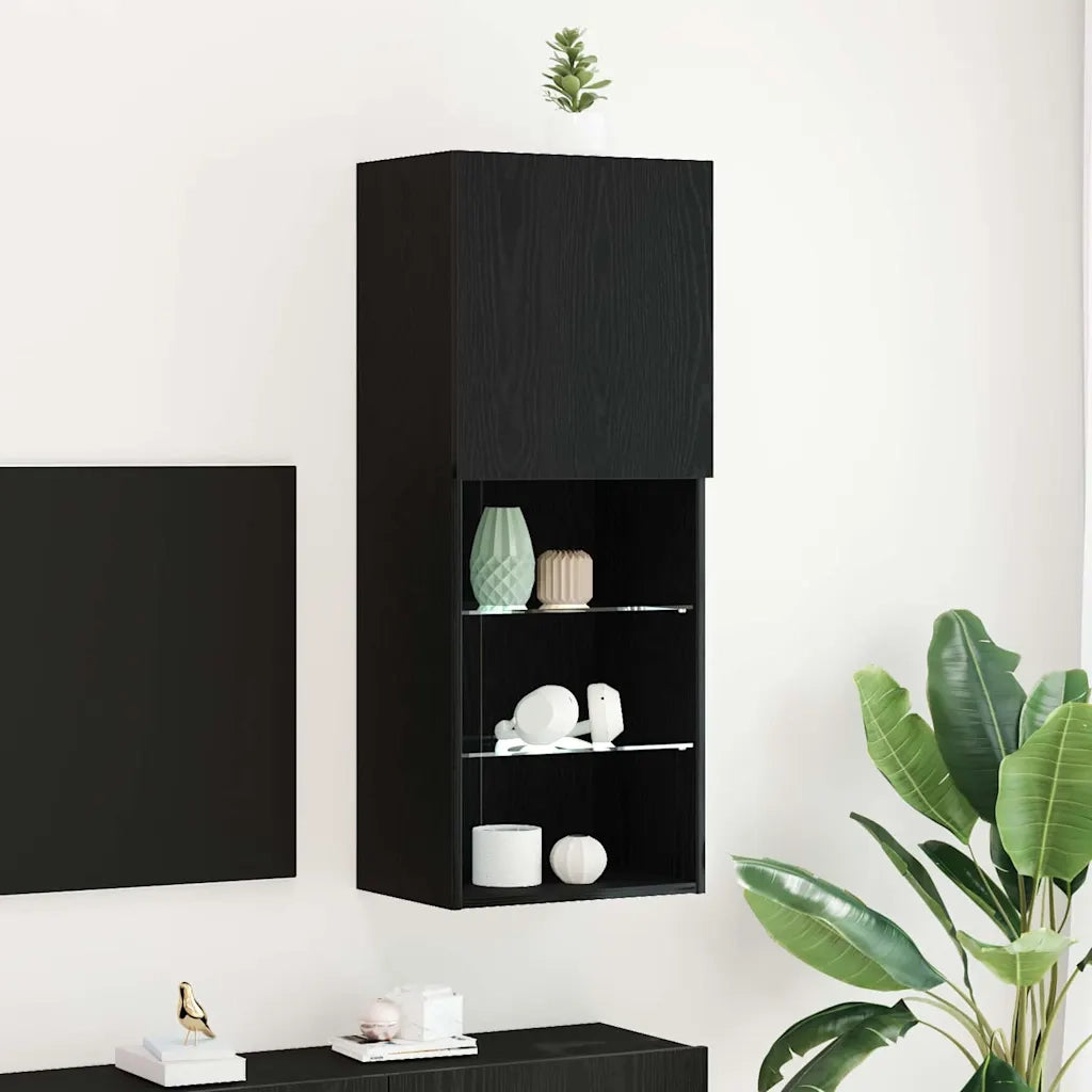 Set mobile TV 40,5 x 30 x 102 cm Rovere Nero