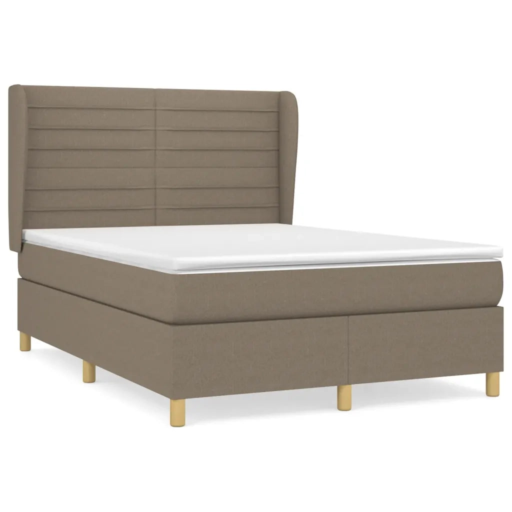 Giroletto a Molle con Materasso Tortora 140x200 cm in Tessuto 3128609