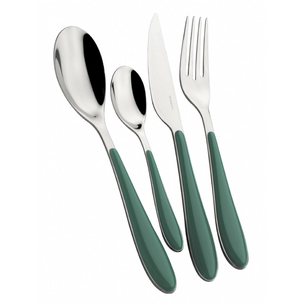 GIOIA, Posate Set 24 Pz, Scatola Window, Casa Bugatti Colore: Verde Celadon