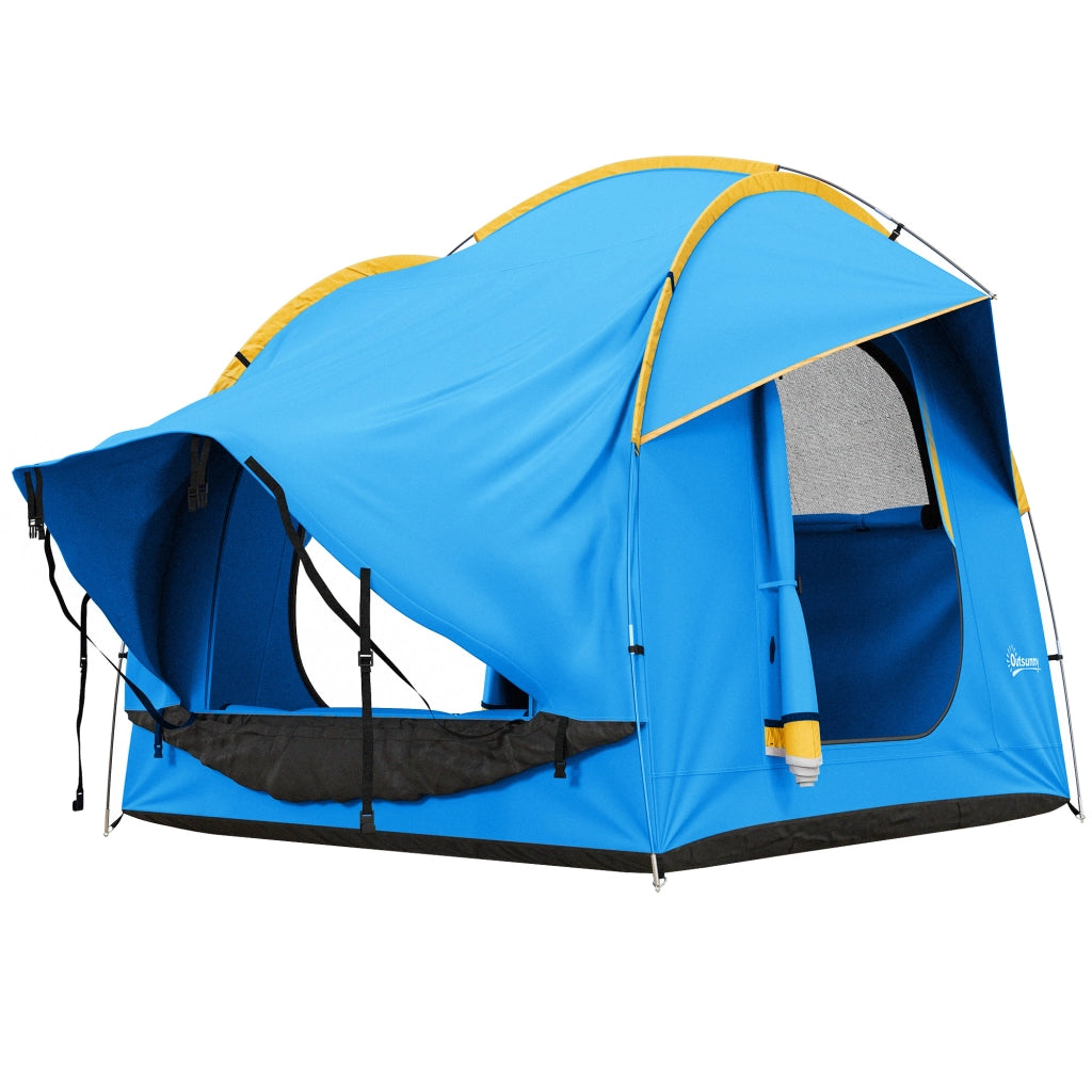 Tenda da campeggio per SUV ¨C Minimal ¨C blu e arancione