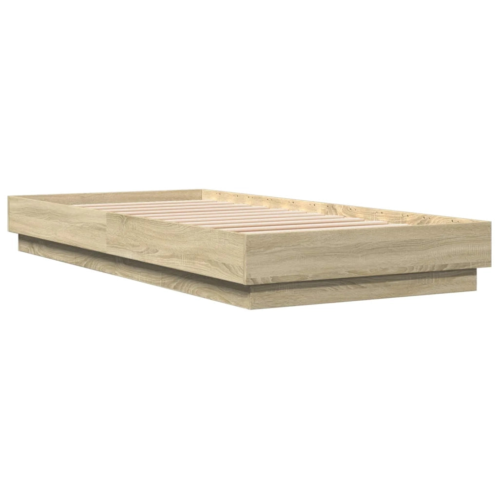 Letto con LED Rovere Sonoma 80 x 200 cm Legno ingegnerizzato 8009004