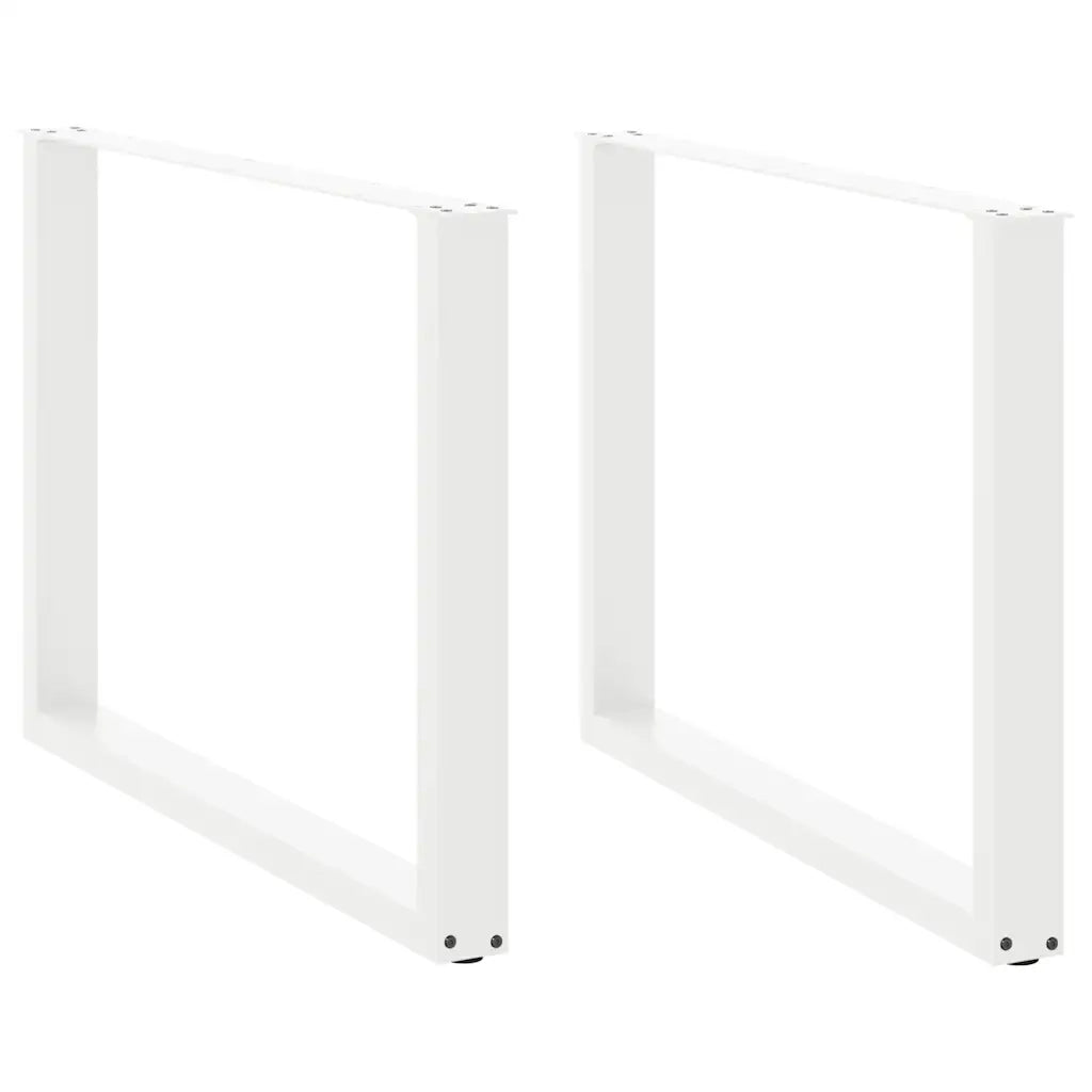 Gambe per tavolo da pranzo forma U 2 pz bianche 100x(72-73) cm 4013197
