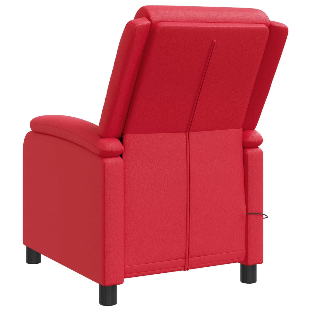 Poltrona Massaggiante Rosso Similpelle 42034866