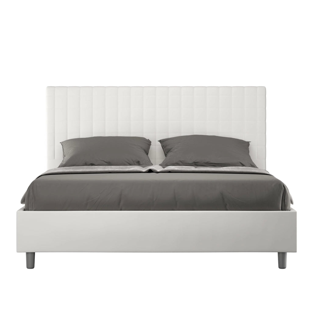 Letto Matrimoniale Extra Large 190x200 cm con Rete Sunny Bianco