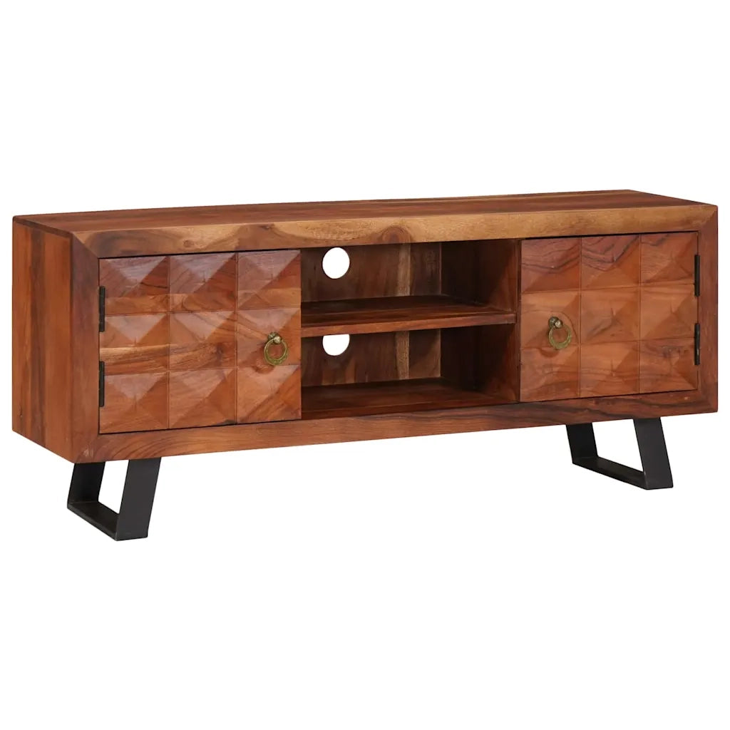 Mobile TV con lo scaffale marrone ambrato 112 x 30 x 48 cm 4104019