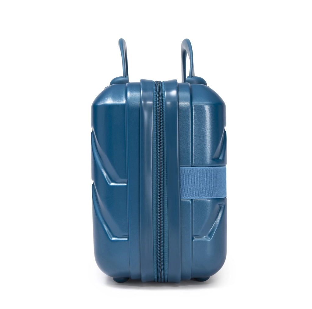 Set valigie rigide ULEVR 4 pezzi 19/24/28 pollici con beauty case 14 pollici, ABS blu scuro e ruote girevoli