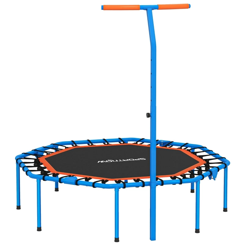 Trampolino fitness pieghevole con maniglione regolabile in plastica nera per allenamento in casa 128 × 120 × 98 cm