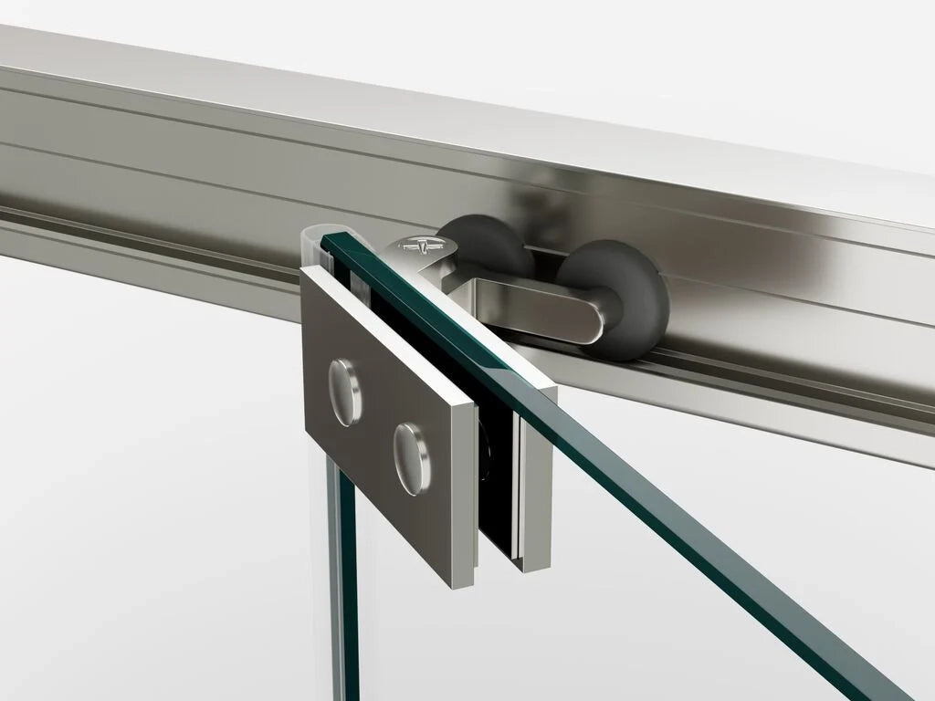 Box doccia angolare SPAZIO fisso 25 + porta 65 + laterale fisso 90x80 cm (84.5-87/76.5-79) nero opaco