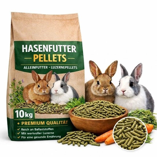 Pellet di lusenghino 10 kg - Nutrimento premium per conigli - cunicoli - piccioni - pellet di nutrizione - digestione sana