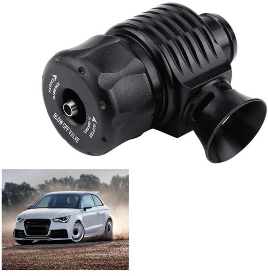 Valvola di scarico universale per turbo - Materiali in lega di alluminio - Forma a corno - Diametro 25mm/1 pollice - Resistente allo shock - affidabile per uso prolungato - Ventilatore di turbo
