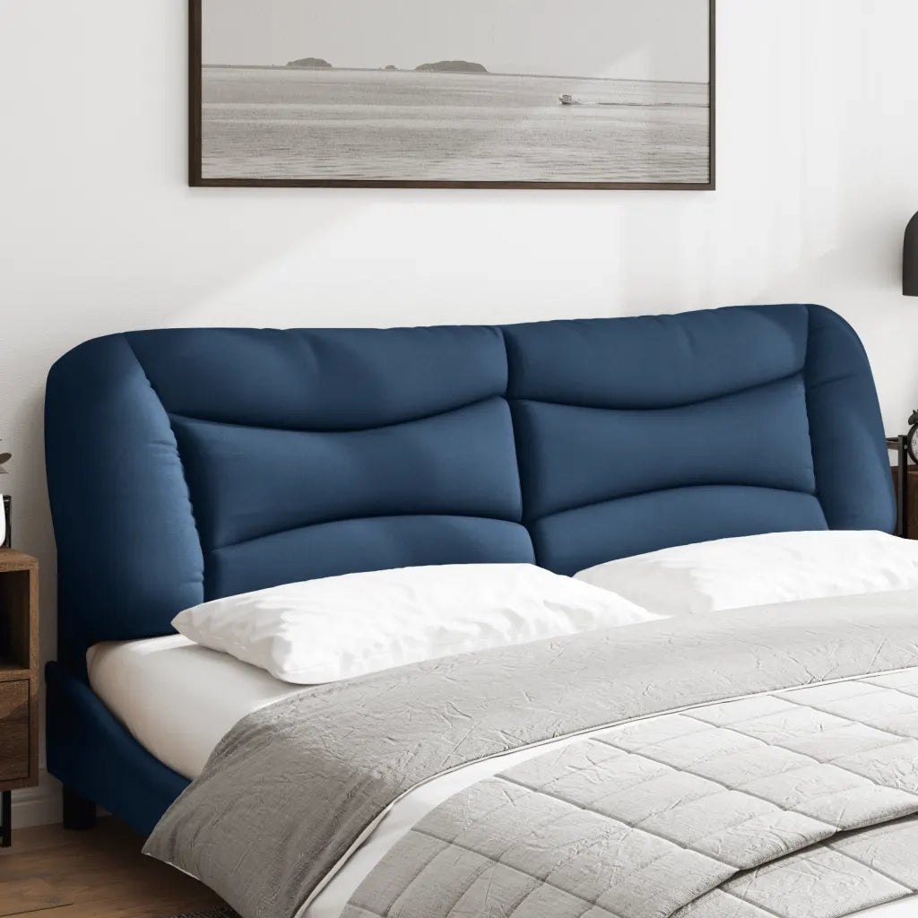 Cuscino Testiera Hvar Blu 180 cm in Tessuto 374606