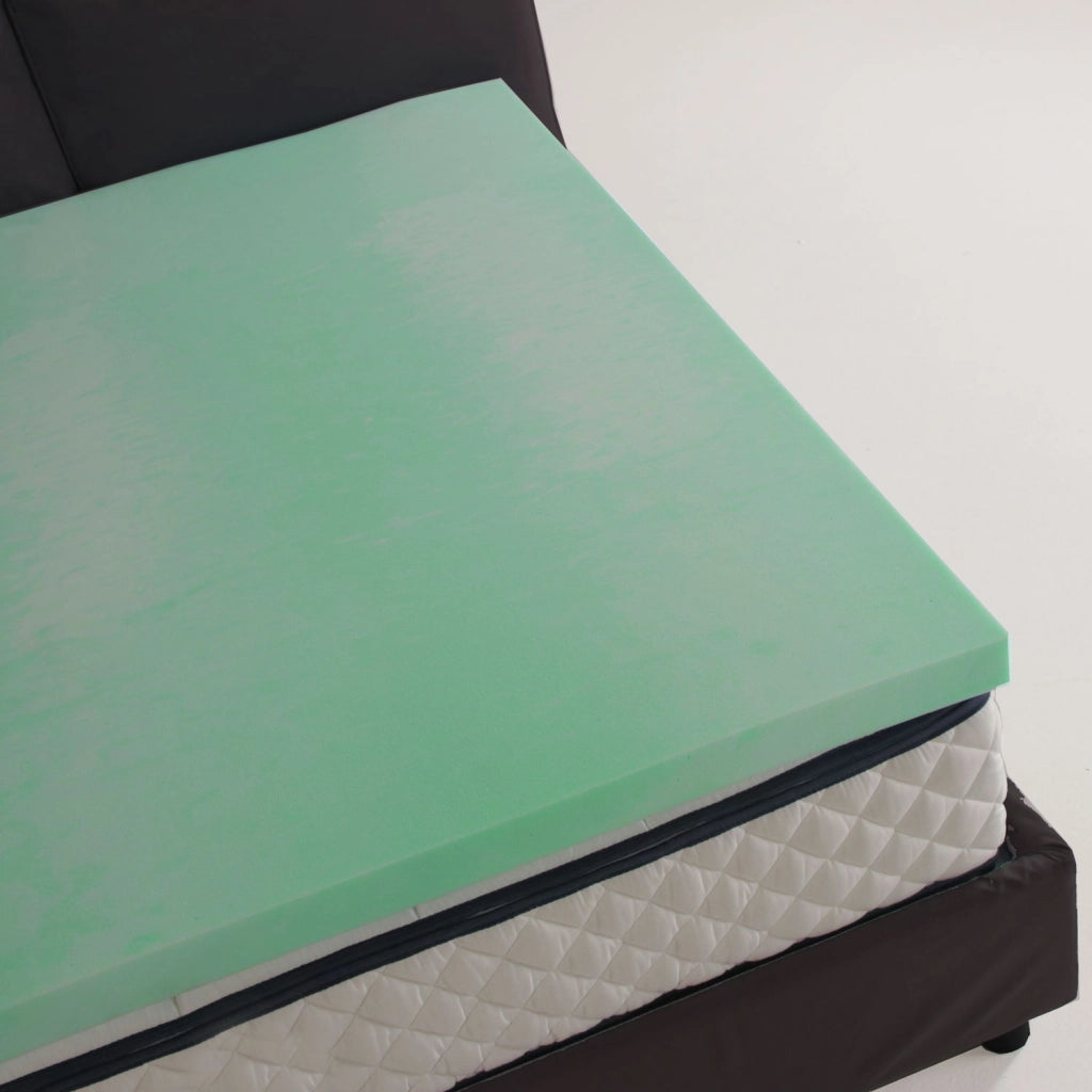 Topper, sovra materasso RIGIDO, correttore ortopedico materasso in BIOGREEN Alto 5 cm, tessuto anallergico sfoderabile, 4 lati in ARGENTO - ORTOPEDIC matrimoniale 170x200