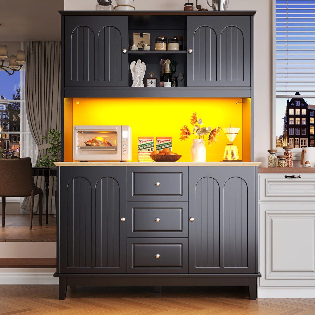 Mobile colonna con LED controllati da app ripiani regolabili e USB in MDF 120 × 40 × 180 cm