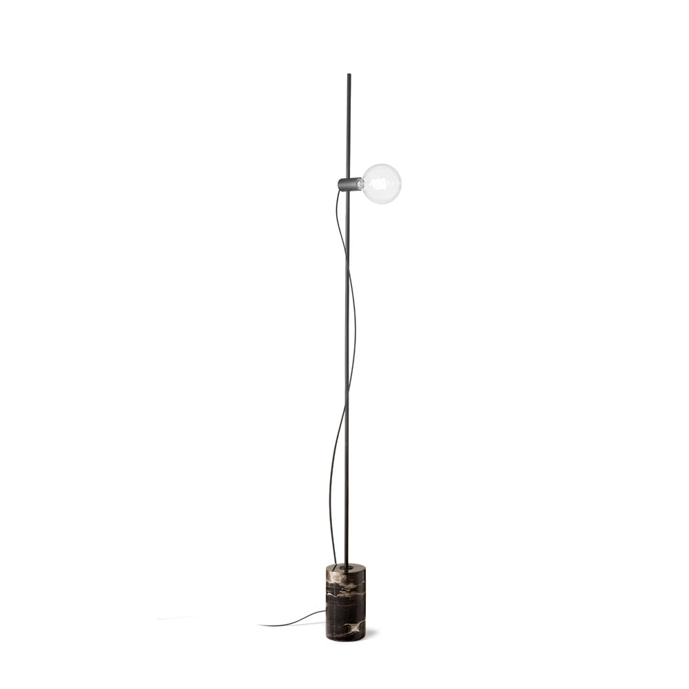 Piantana Industrial-Minimal Eva Metallo Nero 1 Luce E27