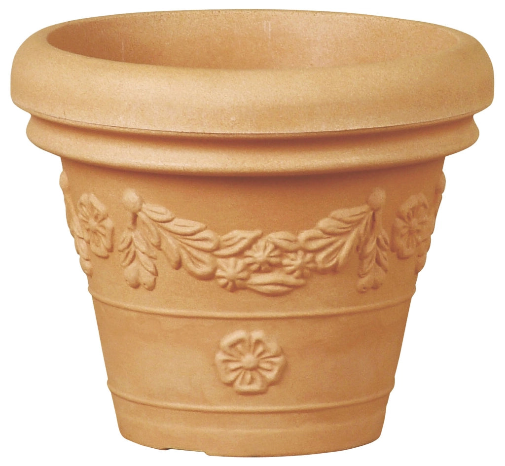 Cheonda - Vaso Festonato Colore: Terracotta Anticato, Taglia: 53, Materiale: Polietilene