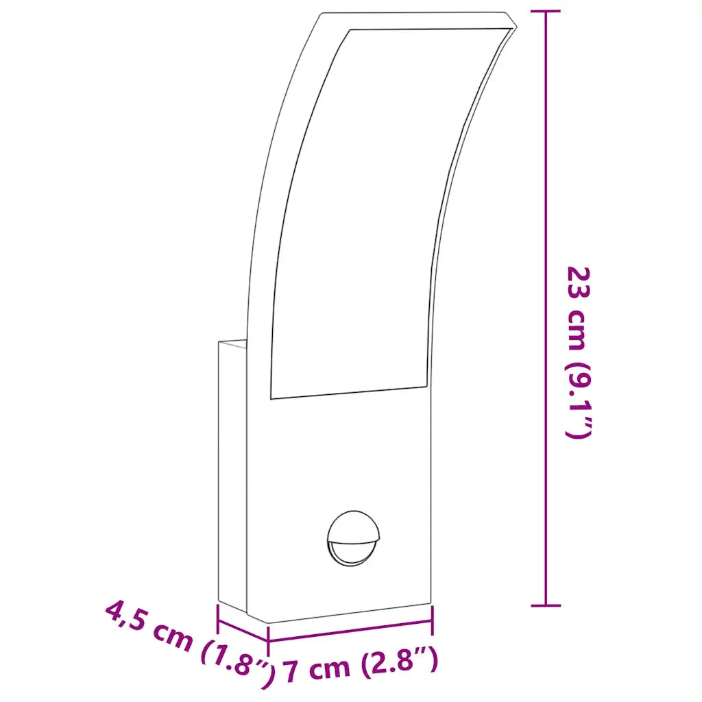 Applique con LED e Sensore Bianca in Alluminio Pressofuso 4006266